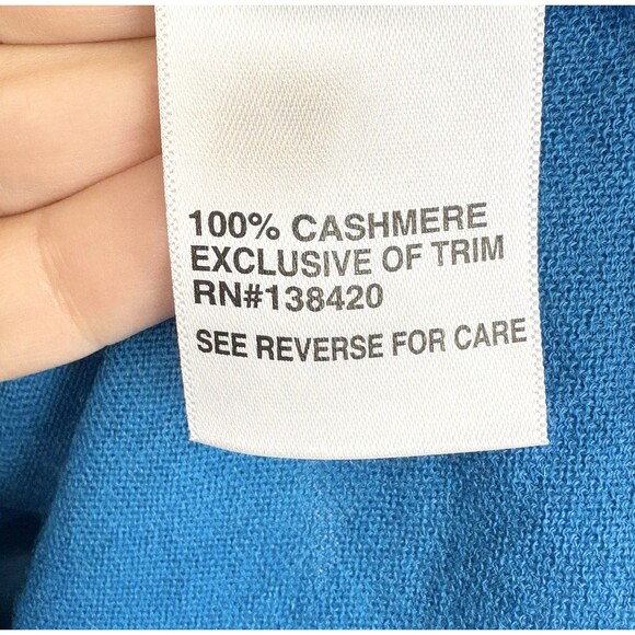 Women's Carlisle Collection 100% Cashmere Sleeveless Blouse Teal Luxury Size XL - Picture 5 of 6